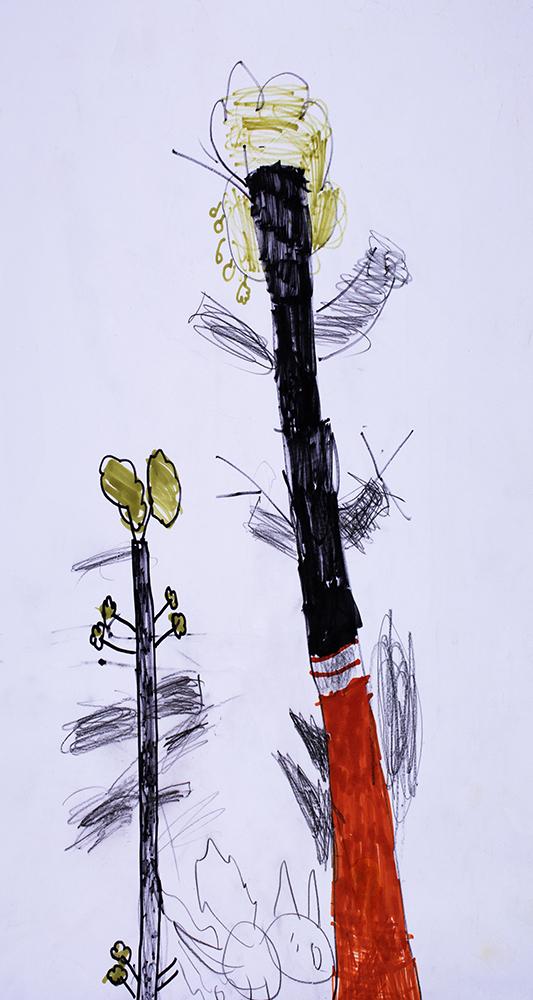 drawing of trees
